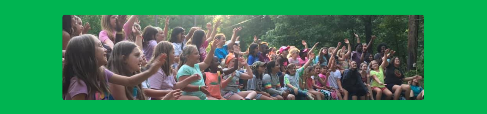  girl scouts at camp 